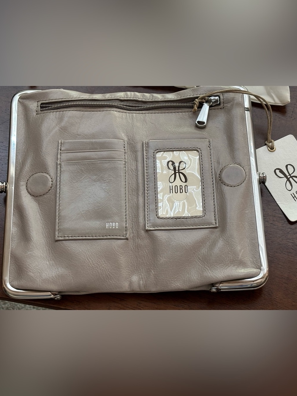 HOBO LAUREN CLUTCH WALLET- Color: DRIFTWOOD-BNWT and Hobo Dust-bag - Picture 10 of 13
